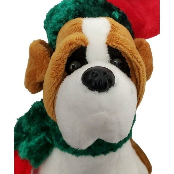 St Bernard Dog Plush Christmas Ornament Puppy Stocking Stuffer Gift HoHo Hounds - Picture 6 of 9